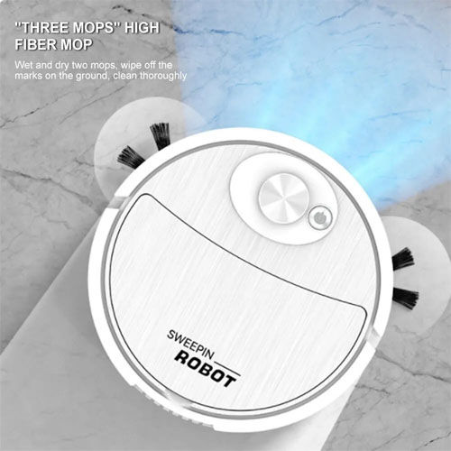 Portable Mini Wireless Smart Sweeping Robot Mopping 3in1 Rechargeable Cleaning Machine Vac-uum Cleaner For Home Office Robot in pakistan