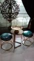 Metal Stool Ottoman Stool Sitting Stool Round Shape for Living Room Furniture Ottoman puff for Sitting Ring Gold Legs Single Piece STM. 