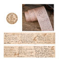 Vintage Journal Masking Tape Classic Retro English Handwritten DIY Handmade Diary Decoration Collage PVC Waterproof Stickers 1Roll. 