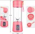 USB Rechargeable Juicer Blender 6 Blades Electric Blender Mini Portable Personal Size Juicer Cup USB Rechargeable Mixer 380ml Food Grade Water Bottle Portable Fruit Juicer Machine. 