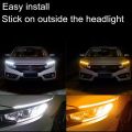 Universal FLexible Headlights DRL With Running Indicator For Car - 2pcs. 