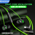 HLstar® L Jack Magnetic Gaming Wired Earbuds Type-C/3.5mm In Ear Earphone With Mic Stereo Bass Handsfree Headset Earphones. 