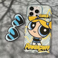 100% Quality+COD Cartoon The Powerpuff Girls Phone Case with Sunglasses Stand Cute for iphone cover for 14 13 12 11 Pro Max X XR Xs Max cellphone casing boutique case. 