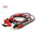 1 Pair 10A 20A Digital Multimeter Probe Soft Silicone Wire Needle Tip Universal Test Leads with Alligator Clip SMD SMT Test Clip. 