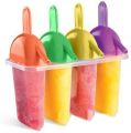 4PCS SET Ice Lolly Mold PP Straw Design Reusable Ice Popsicle Ice Pop Makers DIY Homemade Ice Cream Popsicle Tray Kitchen Frozen Tool, Color Random. 