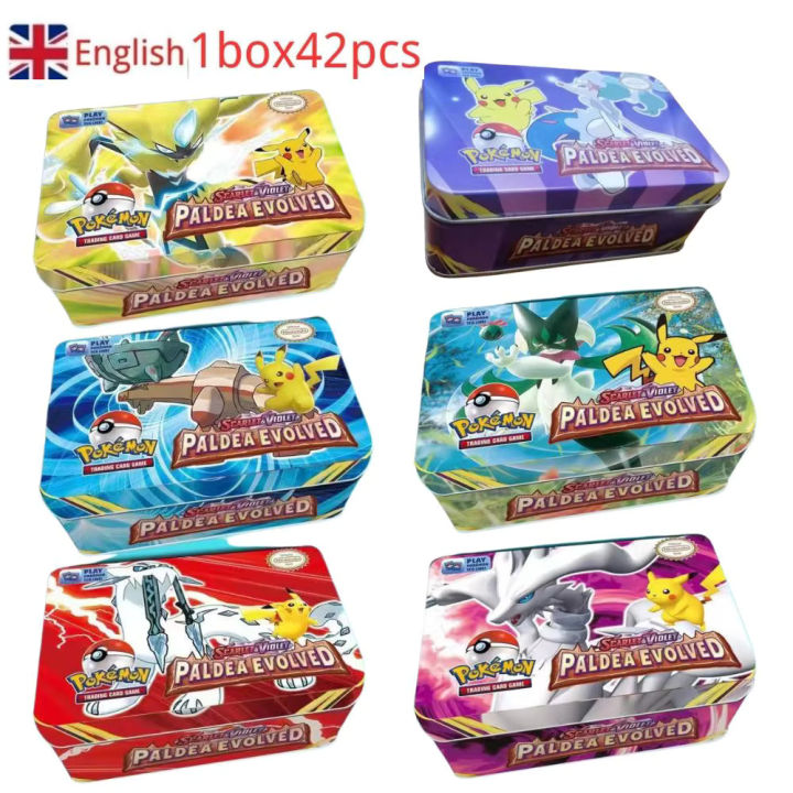 Pokemon Cards Scarlet & Violet Paldea Evolved 42 cards In Tin Box  (Multicolor)