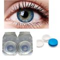 1 Pair of Contact Lens New Tiger Blue Multi Color Eye Lenses Soft Eye Lens with Solutions High Quality with Free Kit Shade AMBER (EYE LENSES FOR GIRLS / BOYS / WOMEN / MEN) PARTY WEAR. 