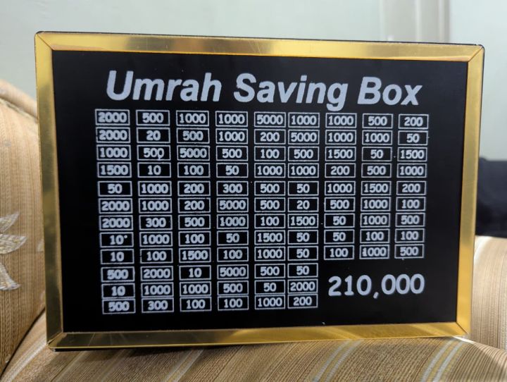 Umrah Saving Box | Plastic Money Saving Box for Umrah & Hajj | Islamic ...