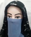 pack of 4 random multi colours half nikab patti for women hijab | girls burqa | nikab patti for ladies inner hijab cap muslim wear. 