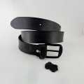 LEATHER BELT - PREMIUM - BLACK - THE BROOCH HUB BELTS. 