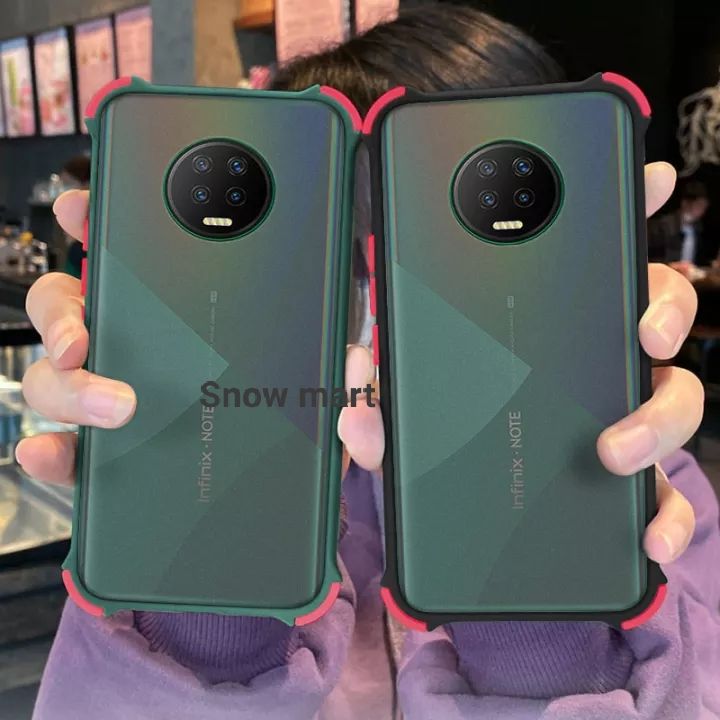 Infinix%20Note%207%20Matte%20Antishock%20Bumper%20Shockproof%20matte%20Case%20color%20full%20button%20Hard%20PC%20Cover%20-%20Image%204