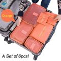 6Pcs/1Set Travel Storage Bag Storage Clothes Bag Luggage Case Bag Suitcase Underwear Organizer Make Up Organizer Bag. 