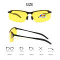 【BestGO】Fashion Polarized Night Vision Glasses Men Women Driving Sunglasses Metal Frame HD Lens. 