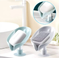2 pcs newstyle Leaf Shape Soap Box Drain Soap Holder Box Bathroom Shower Soap Holder Dish Storage Plate Tray Bathroom Supplies Bathroom Gadgets | Saban dani, soap container | Hydraulic Suction Sink Soap Tray (Mix/Random color). 