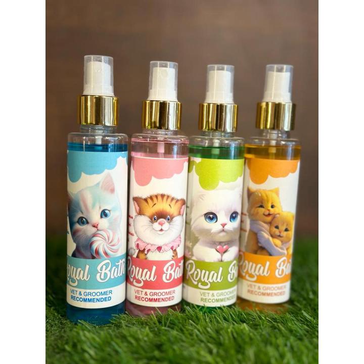 ROYAL BATH - Dry Bath For Cat, Kittens  - 120ml - Waterless Bath - Super Premium Perfume Bath