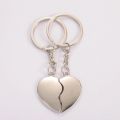 Broken Heart Keychain - Women Metal Magnetic Heart Gift Key chain For Friends and Couples. 