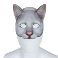 Cat Mask Halloween Half Face Lifelike Cat Mask Party Playing Costume Props Animal Party Mask Unisex. 
