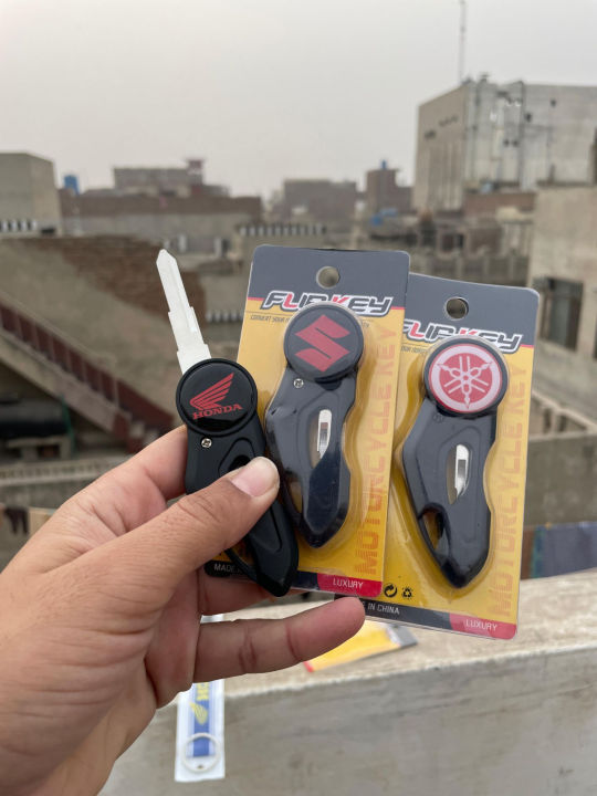 Flip Key for Bikes New Latest Design Available in 3 Variations Honda. Suzuki and Yamaha