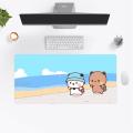 Panda Bear Hug Bubu Dudu Gaming Mouse Pad Keyboard Desk Mat Mochi Mochi Peach Cat XXL Waterproof Mousepad for Computer. 