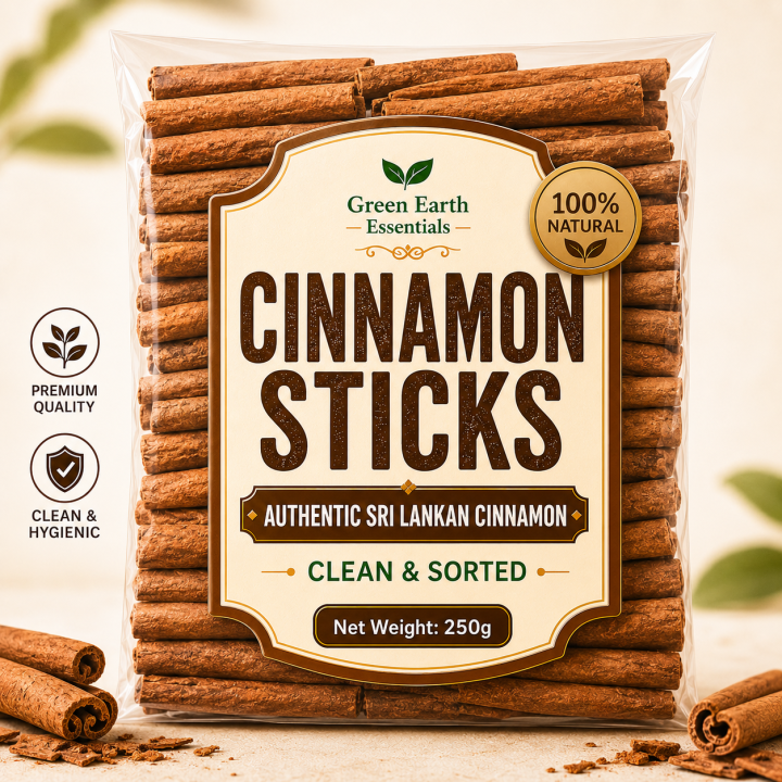 250 Grams Cinnamon Sticks | Authentic Sri Lankan Cinnamon | Daar Cheeni ...