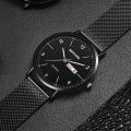 Fashion Men's Watch Ultra-Thin Calendar Non-Mechanical Quartz Watch Business Style High-End Handsome Watch Men. 