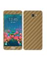 Samsung Galaxy J5 Prime Golden Carbon Fiber Texture Mobile  Skin. 