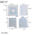White Cement Mold 4-Piece Silica  Silicone Mold Diy Mold for Home Decor Gift Making Craft Enthusiasts Resin Crafting. 