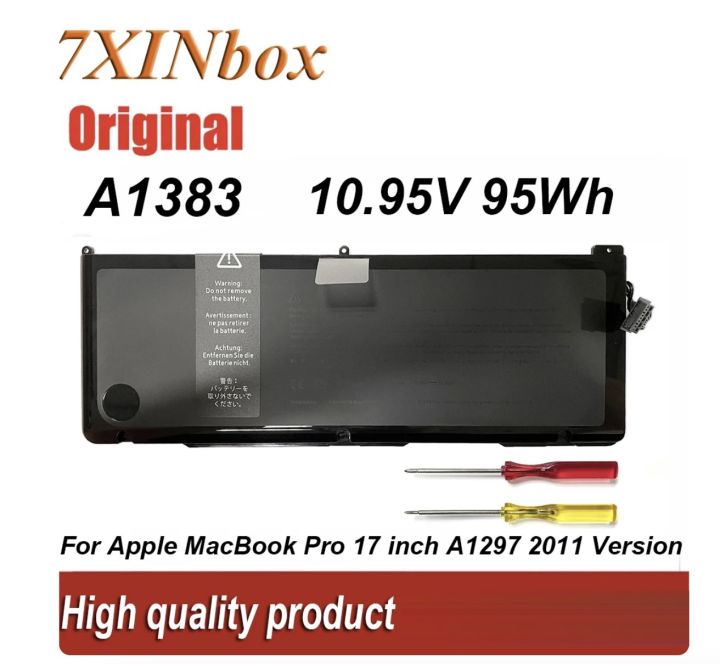 7xinbox 10.95V 95WH A1383 Replacemment Laptop Battery Compatible with Apple MacBook Pro 17" 2011 A1297 020-7149-A10 MC725LL/A MD311LL/A MB604LL/A