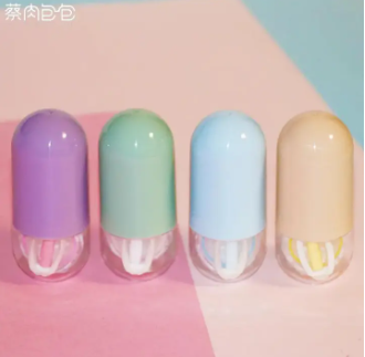 Mini Contact Lens Case Travel Kit Pill Shape Contacts Lens Container Easy Carry With Tweezer Suction Stick Lenses Box Container
