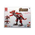 Jurassic Dinosaur - Red Tyrannosaurus Building Blocks. 