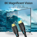 Vention HDMI 2.1 Cable 8K 60HZ 4K 120HZ 2K 240Hz 48Gbps Ultra High Speed HDR hmdi Cable Gold Plated Cable HDMI to HDMI  connector 1m 1.5m 2m 3m 5m. 