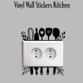Switch Board Kitchen Stickers Wall Decal, Wall Art Stickers, Decoration for Living Room, Vinyl Sticker. 