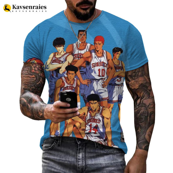 Japan Hot Anime SLAM DUNK Basketball Team Sakuragi 3D Print T Shirt Men Women Summer T-shirts Casual Tee Shirt Oversized Tops