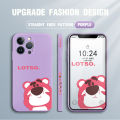 Jizetin for iPhone 13 Pro Case Side Design Phone Cover Lotso Toy Story 3 Cover Square Edge Pattern Liquid Silicone Trend Case. 