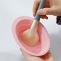 Makeup Brush Cleaning bowl, Silicone Makeup Brush Cleaning Mat, Cosmetic Brush Cleaner, Foldable Brush Cleaning Pad, Suitable for Makeup Brush, Makeup Sponge, Powder Puff. 
