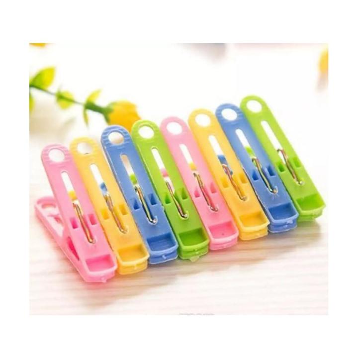 Cloth Hanging Clips-Cloth Clipper-Chutki- Powerful Plastic Material 20 Pieces-Multicolors