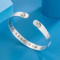 Retro Thai Silver Black Star Moon Bracelet Street Photography Atmospheric Trendy Brand Personality Missing Morning Twilight Star Moon Bracelet Bracelet. 