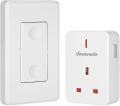 DEWENWILS Remote Control Plug Socket, 13A/3120W Heavy Duty Wireless Light Switch, 30m/100ft Long Range, Programmable, CE and RoHS Listed, 1 Pack Sockets and 1 Remote. 