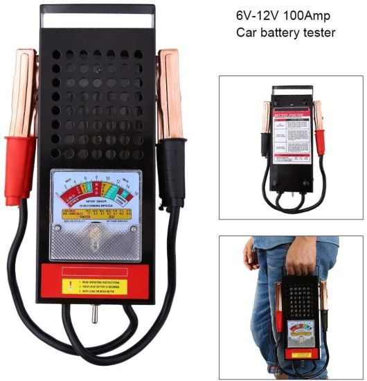 Battery Load Tester for 6 & 12 Volt Batteries Up to 1000 CCA Car Battery Tester 100 AMP 6 and 12 Volt Automotive Load Checker CCA Analyzer
