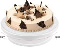 Cake Turn Table Cake Decorating Icing Rotating Turntable Stand White Plastic Fondant Diy Baking Rotating Tray. 