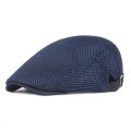 Men Breathable Mesh Summer Hat Newsboy Beret Ivy Cap Cabbie Flat Cap. 