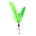 Pet Cat Playing Stick Feather Bell Replacement Head Scratch Interactive Toy. 