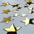 Self-Adhesive Wall Art, Acrylic Stars, Home Decoration Items, Wall Decoration Items, Small Decoration Pieces. Gold Acrylic Stars Home wall decor wall art shining stars golden. 