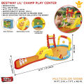 Bestway 53068 Lil' Champ Play Center Inflate Champ Paddling Pool Inflatable Kids Bowling With Slide Sprayer Basketball Comfort Children Multiple Activities 4.35m X 2.13m X 1.17m. 