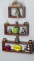 BIG SMALL WALL HANGING SHELF LIGHT BROWN. 