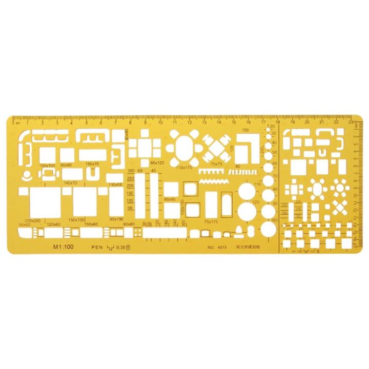 Professional Architectural Template Ruler Drawings Stencil Measuring ...