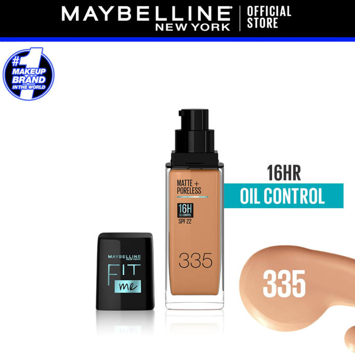 Maybelline New York - NY Fit Me Matte + Poreless Liquid Foundation SPF 22 335 Classic Tan 30ml For Normal to Oily Skin