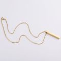 New Long Rectangle Pendant Necklace Stainlees Steel Chain Necklace For Men Women Jewelry. 