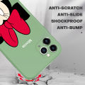 BILI for Realme 6 / Realme Narzo Back Cover Big Head Minnie Multicolor Liquid Silicone Phone Case Soft Square Lens Protection Phone Cases. 