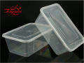 Pack of 10 - 1000 ML. Microwave Disposable Food Storage Boxes - Clear Transparent Plastic. 
